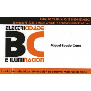 BC Electricidade e Iluminación, electricista en Betanzos