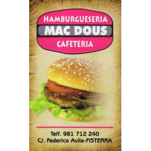 Hamburguesería Cafetería Mac Dous, en  Finisterre