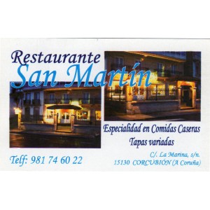 Restaurante San Martín, en Corcubión